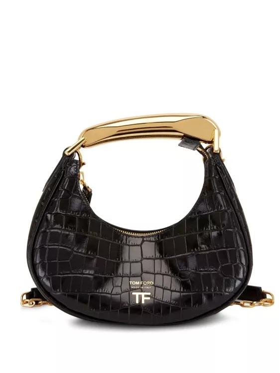 Tom Ford Black Tom Ford Crossbody Bag Black Schultertasche