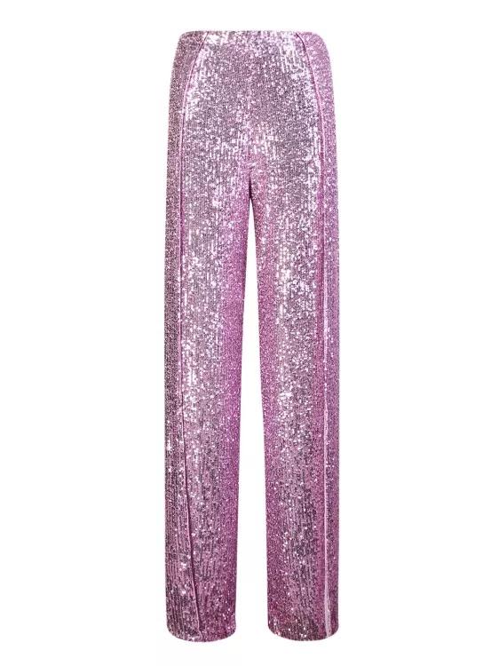 Tom Ford Sequined Wide Leg Pants Purple Hosen