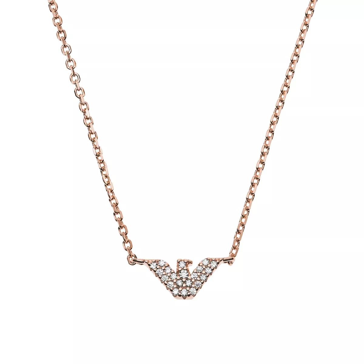 Emporio Armani Sterling Silver Necklace Rose Gold Medium Necklace