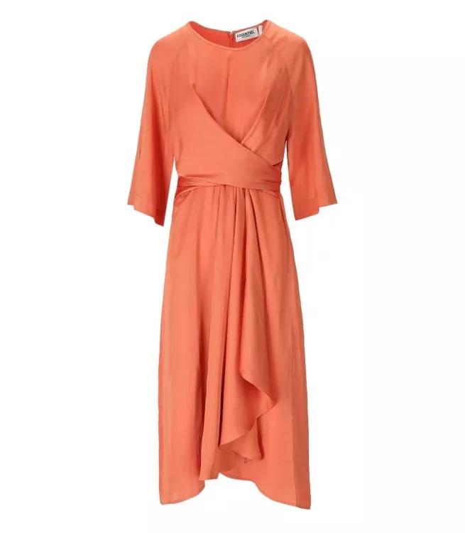 Essentiel Antwerp Dearl Orange Long Dress Orange