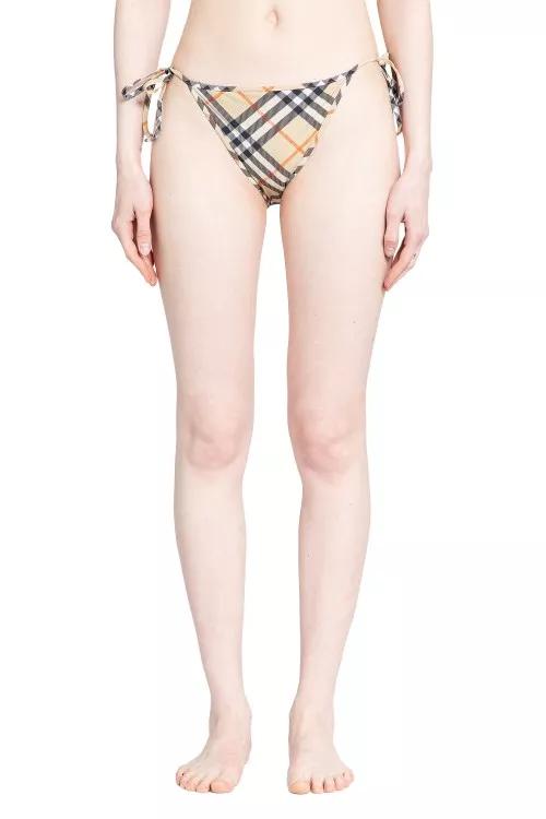 Burberry Check Bikini Briefs Neutrals