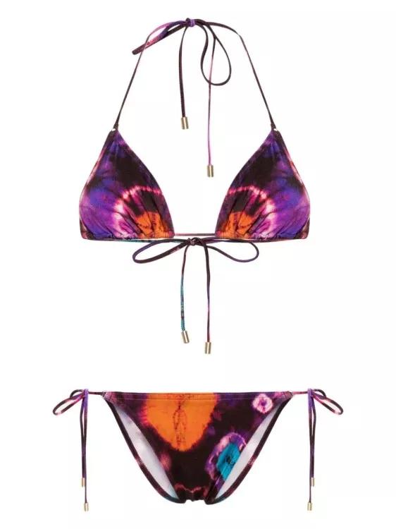 Zimmermann Acadian Tie Dye Bikini Set Multicolor