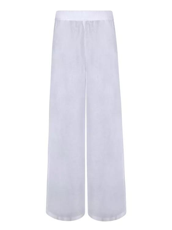 Fabiana Filippi Wide Leg Linen Trousers White