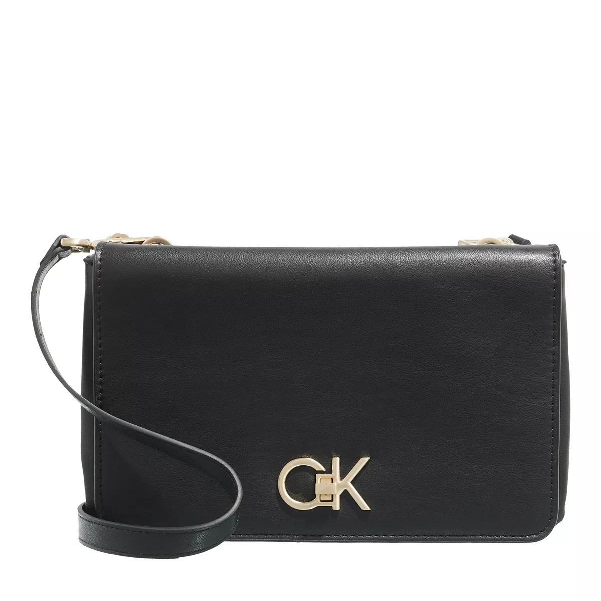 Calvin Klein Re Lock Double Gusett Xbody Ck Black Sac Bandouli Re