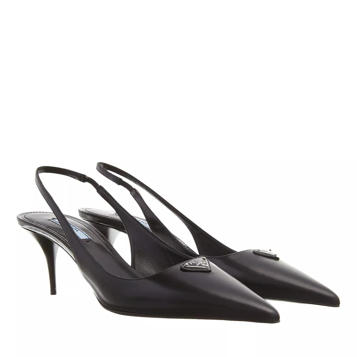 Prada Slingbacks Black Escarpin Fashionette