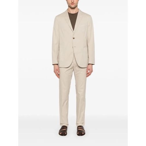 Boglioli Combinaisons de combinaisons Beige Cotton Suit With Concealed Front Fastening Neutrals (Image 2)
