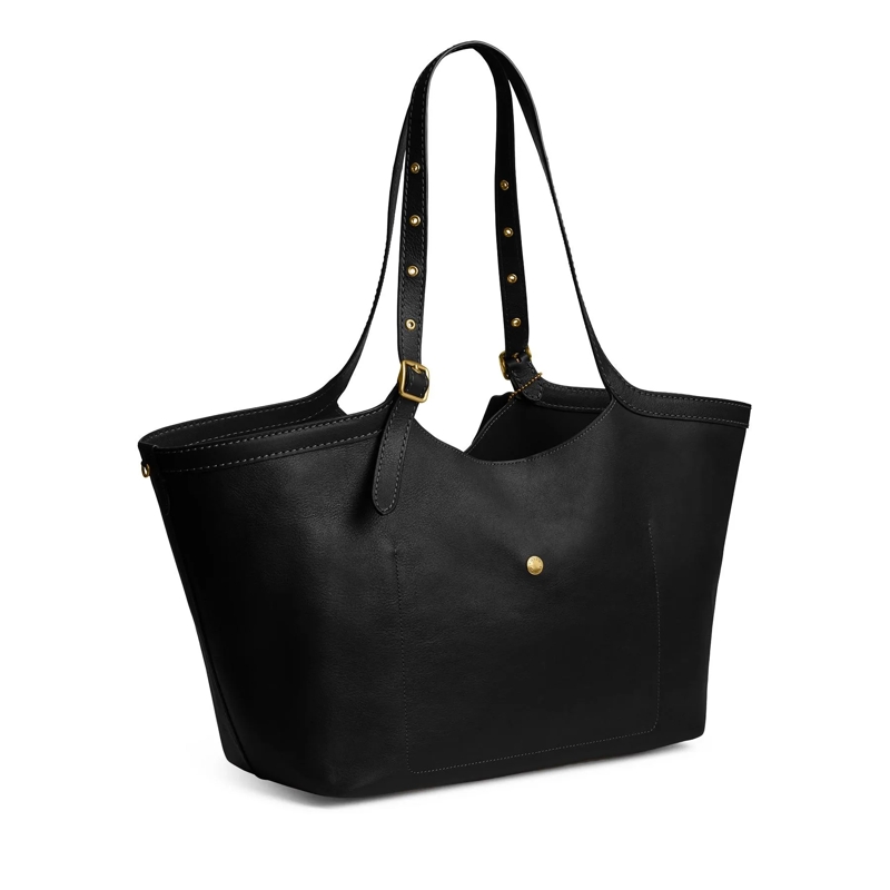 Coach Shopper Natural Grain Leather Gramercy Tote Black(Image 4)