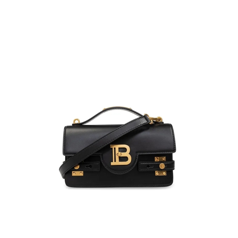 Balmain Schultertasche Structured Black Shoulder Bag Black