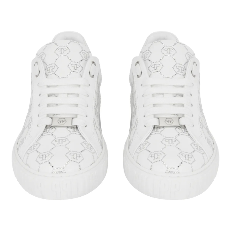 Philipp Plein Low-Top-Sneaker Entdecken Sie die Einzigartigkeit dieser funkelnde weiss(Image 2)