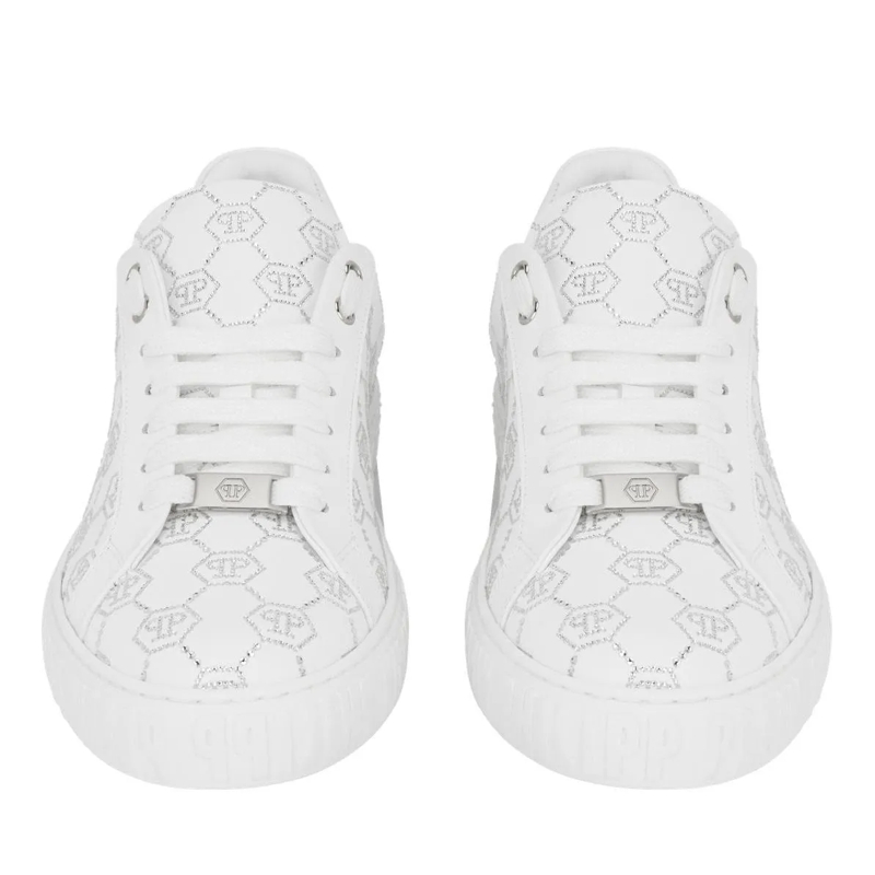 Philipp Plein Low-Top-Sneaker Entdecken Sie die Einzigartigkeit dieser funkelnde weiss(Image 5)