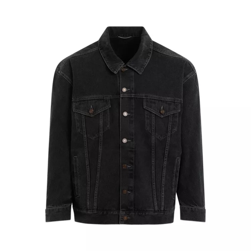 Saint Laurent Egg Shape Black Denim Jacket Black 