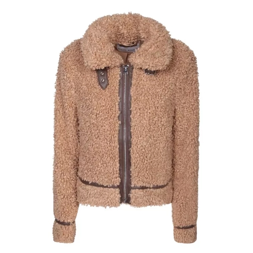 Stand Studio Soft Faux Shearling Jacket Brown 