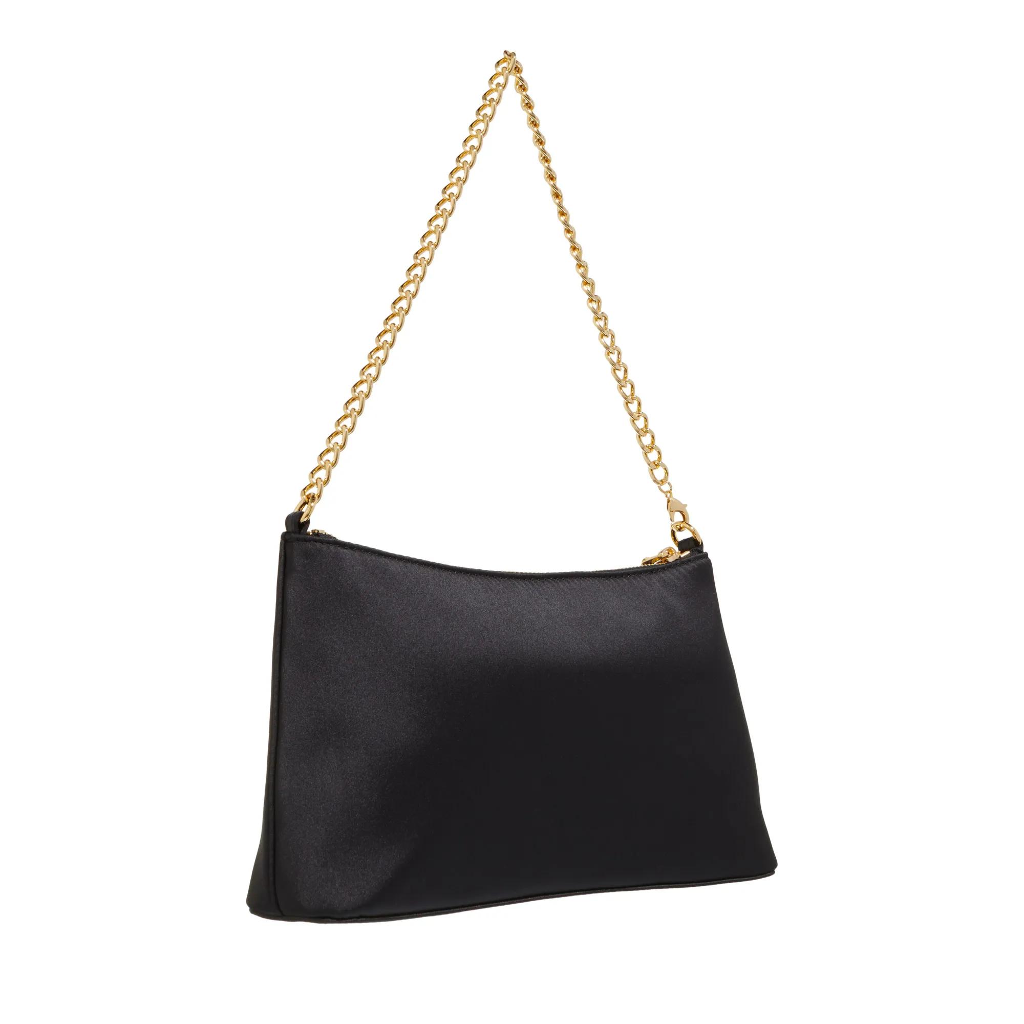 Love Moschino Satijnen Schoudertas in Zwart Black Dames