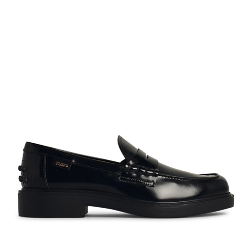 Tod's Ballerina Black Leather Loafers Black