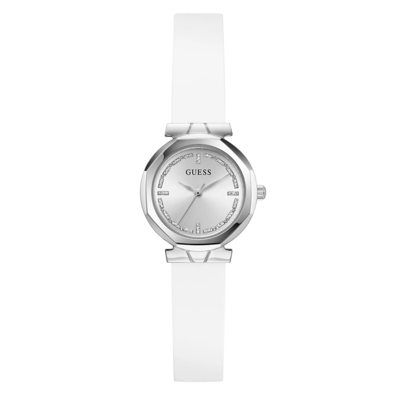 Guess Quarzuhr Quarz-Analoguhr Mini Rumour weiss