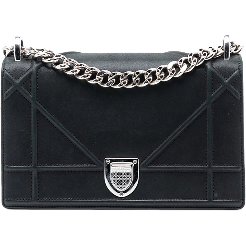 Christian Dior Schultertasche Small Lambskin Diorama Flap schwarz