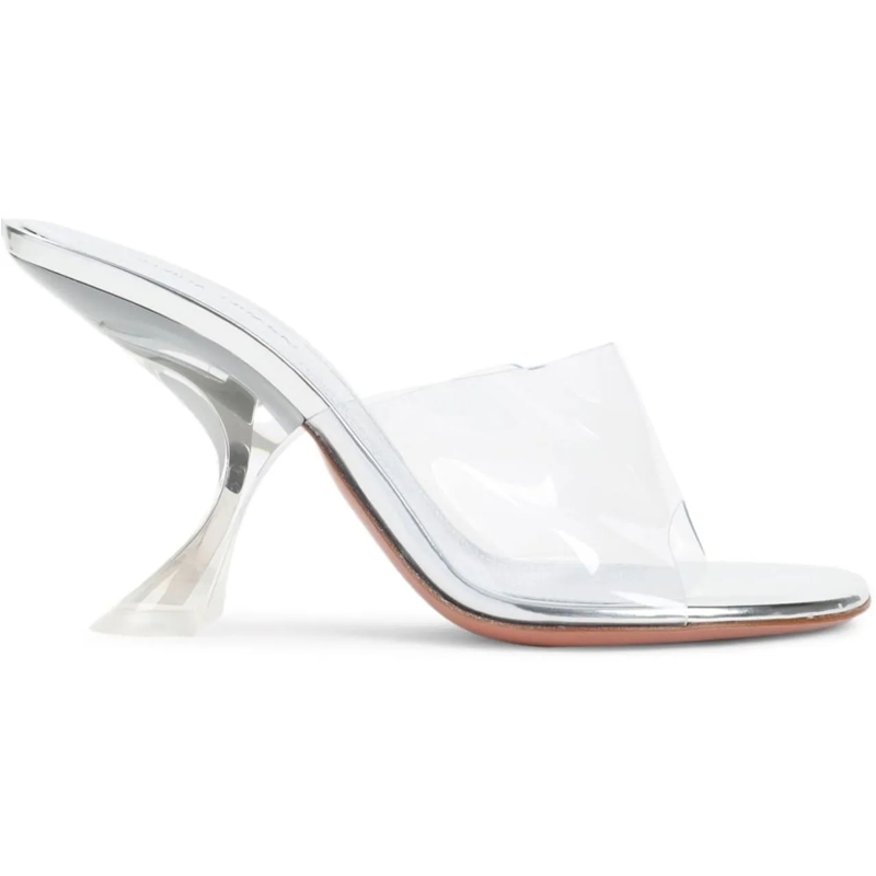 Amina Muaddi Sandalen Sandals Grey grau