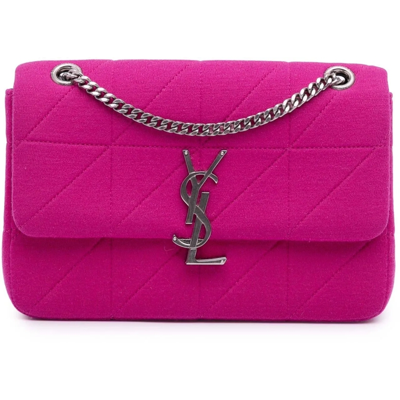 Saint Laurent Schultertasche Medium Jersey Wool Patchwork Jamie Crossbody rose