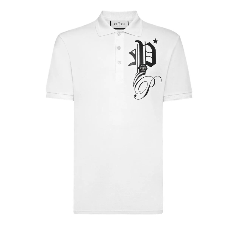 Philipp Plein Poloshirt Poloshirt Gothic Plein weiss