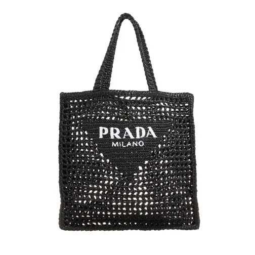 Prada Crochet Shopping Bag Black Shopping Bag