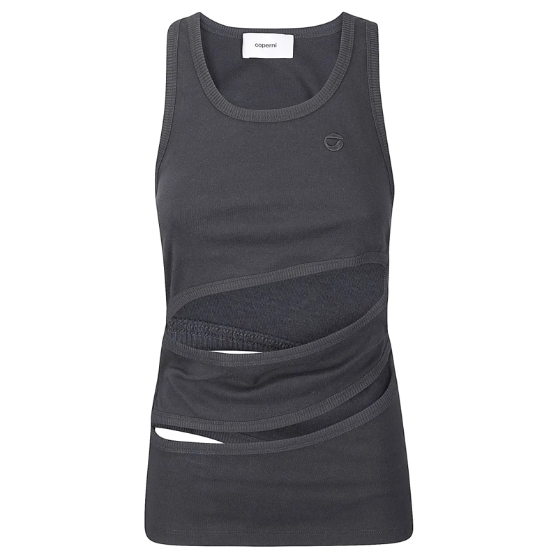 Coperni Bluse Spiral Tank Top Grey
