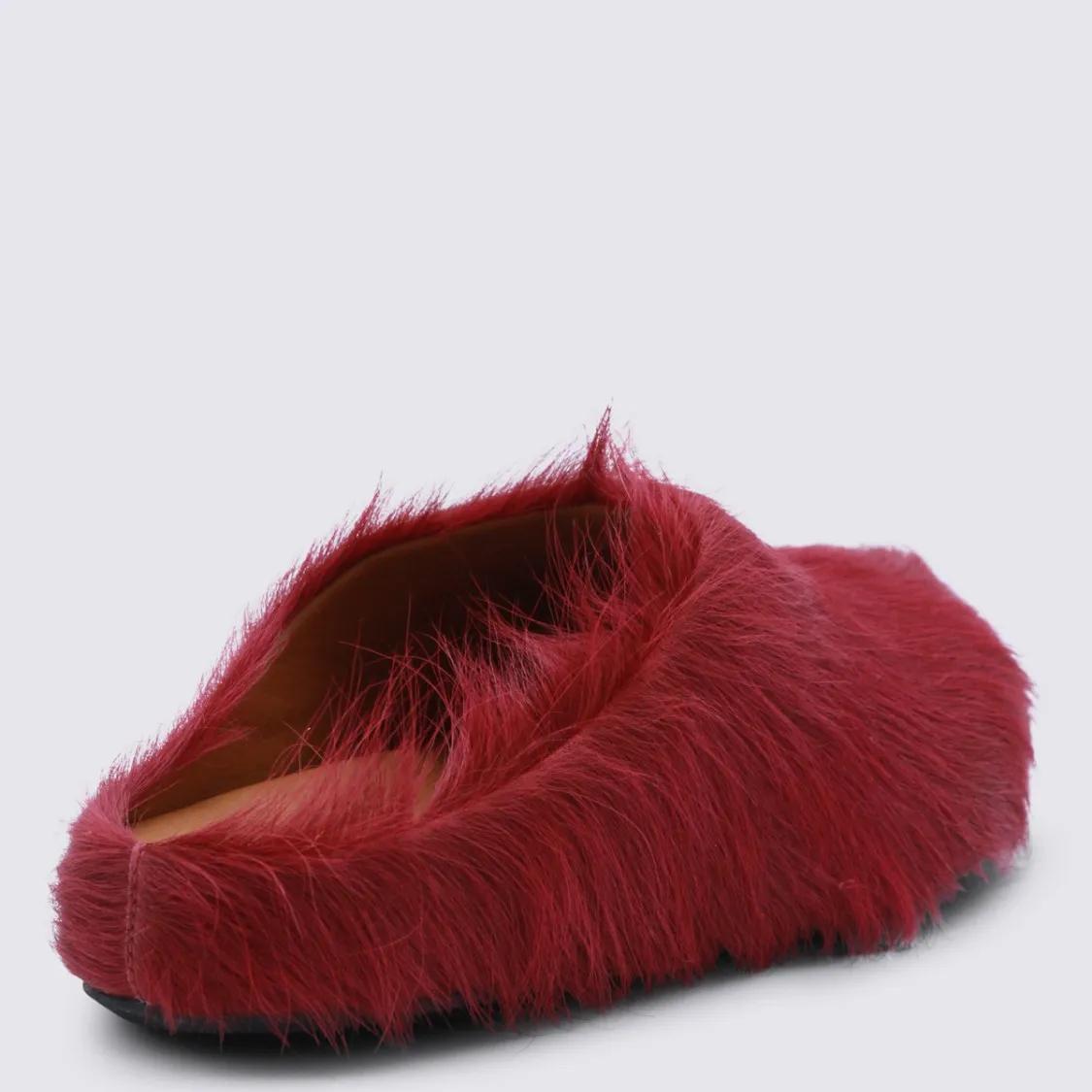 Thumbnail - Marni Slipper & Pantoletten - Red Leather Sandals - Gr. 37 (EU) - in Rot - für Damen