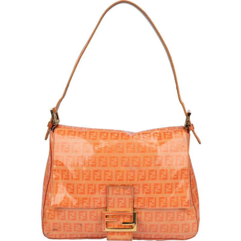 Fendi Tote Fendi FF Monogram Mamma Baguette Handbag orange