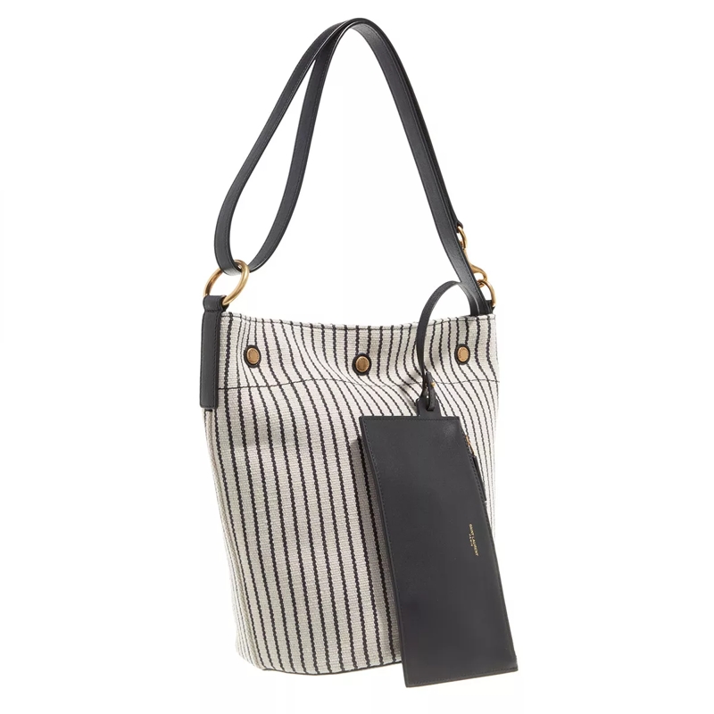 Saint Laurent Bucket Bag Rive Gauche Bucket Bag Cream Black(Image 4)