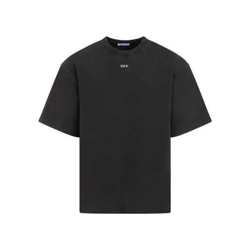 Off-White T-Shirts Black Cotton Matthew Skate T-Shirt Black