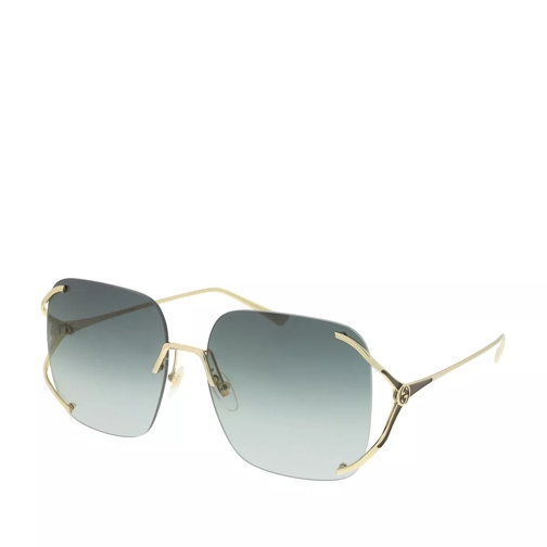 Gucci GG0646S-001 60 Sunglasses Gold-Gold-Grey Lunettes de soleil