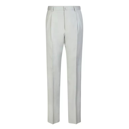 Lanvin Double Pleats Tailored Pants Neutrals Hosen