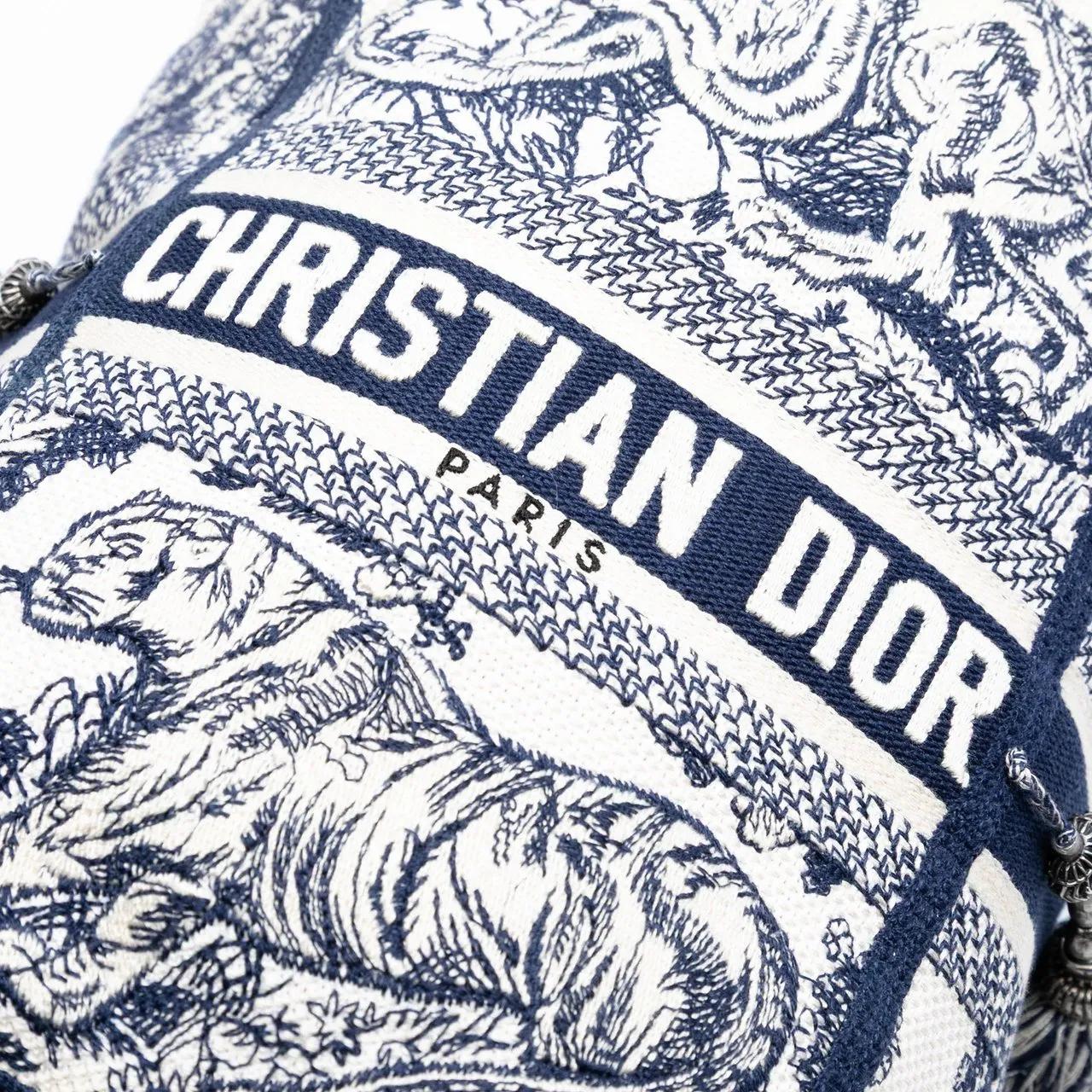 Thumbnail - Christian Dior Hobo Bags - Canvas Embroidered Toile De Jouy D Bubble Bucket B - Gr. unisize - in Blau - für Damen