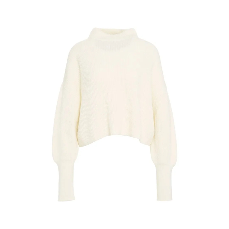 Closed Trui met col Oversized Knit Sweater With High Collar And Volumi Neutrals