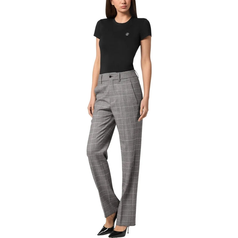 Philipp Plein Hose Lange Hosen Prince Of Wales hell-grau(Image 4)