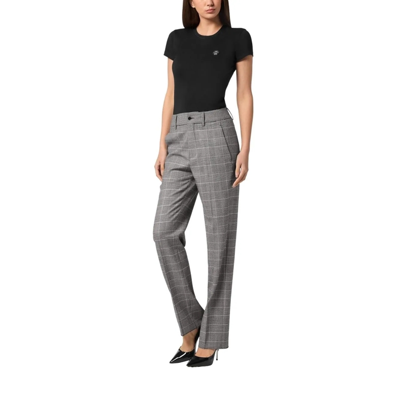 Philipp Plein Hose Lange Hosen Prince Of Wales hell-grau(Image 2)