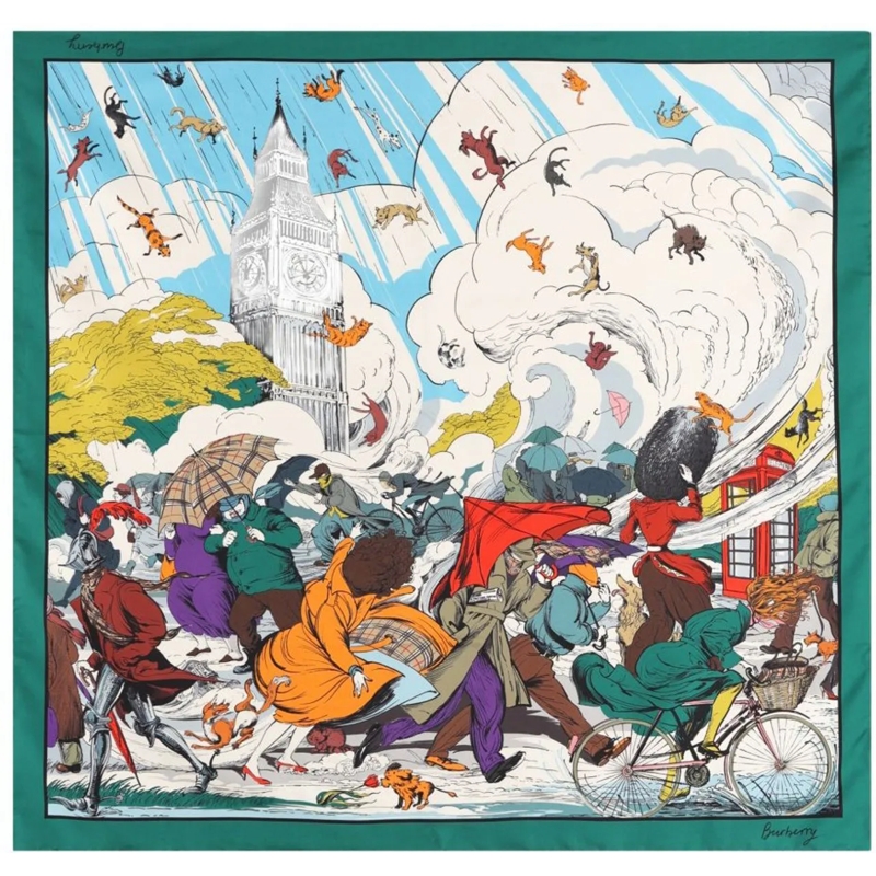 Burberry Écharpe en laine Scarfs Green grün