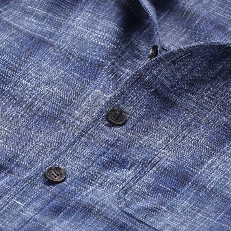 Maurizio Baldassari Hemd Overshirt mit Schurwolle blau(Image 3)