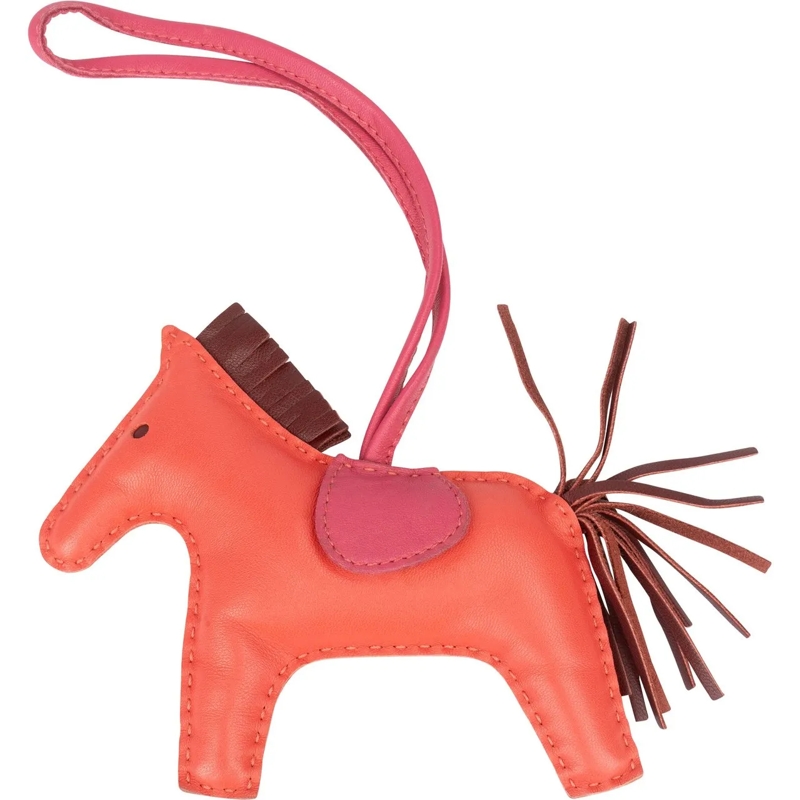 Hermès  Hermes Tricolor Leather Rodeo Pendant rot