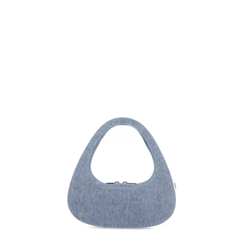 Coperni Denim Baguette Swipe Bag Blue Schoudertas