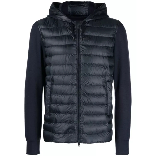 Herno  Contrasting-Sleeves Padded Jacket Blue