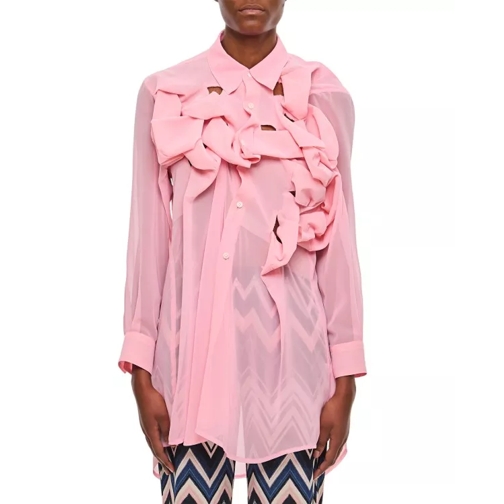Comme des Garcons See-Trough Georgette Shirt Pink 
