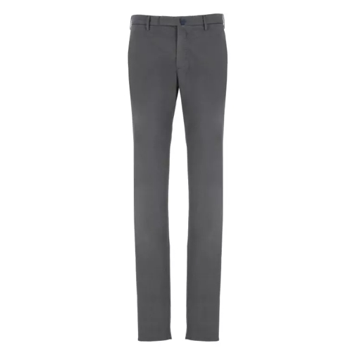 Incotex Dark Grey Cotton Trousers Grey 