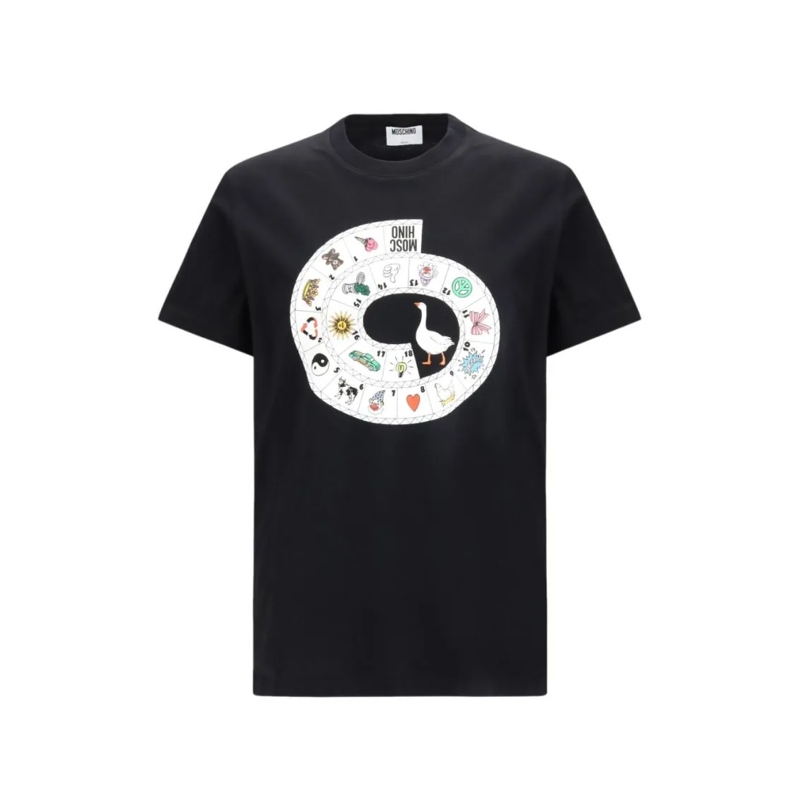 Moschino T-Shirt Short-Sleeve T-Shirt With Board Game-Inspired Desi Black