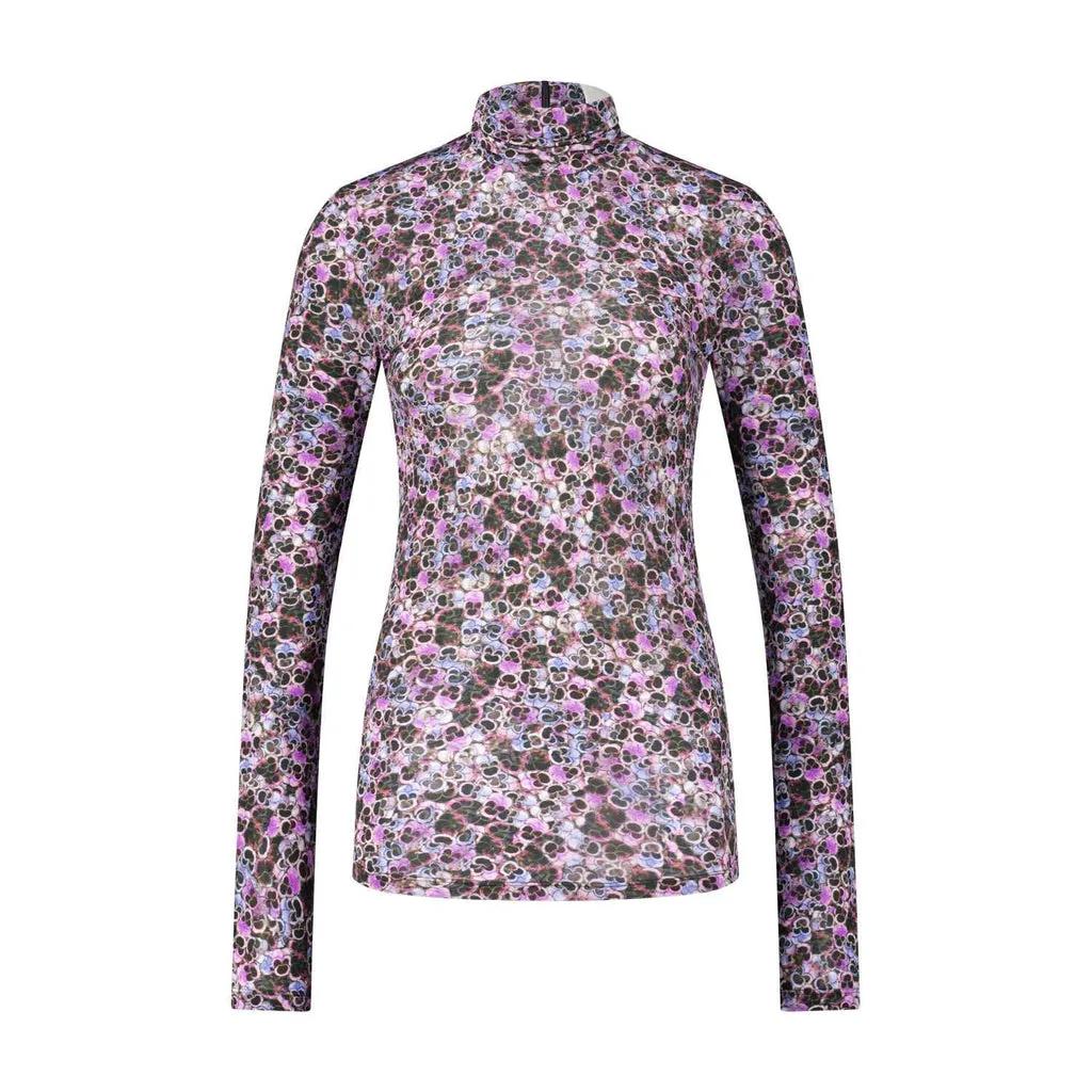 Thumbnail - Isabel Marant - Mesh Top Joyela mit verspieltem Muster - Größe 34 - violett