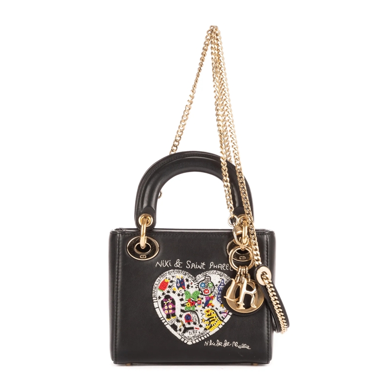 Christian Dior Crossbody Bag Ltd. Ed. Niki de Saint Phalle Lady Mini schwarz