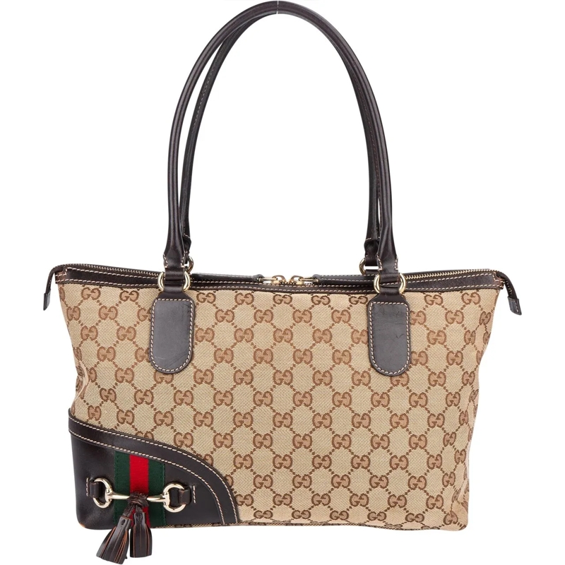 Gucci Schultertasche Gucci GG Monogram Horsebit Handbag mehrfarbig