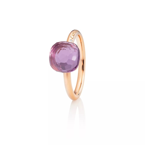 Capolavoro Ring "Happy Holi" 18K Rose Gold, Amethyst Cocktailring
