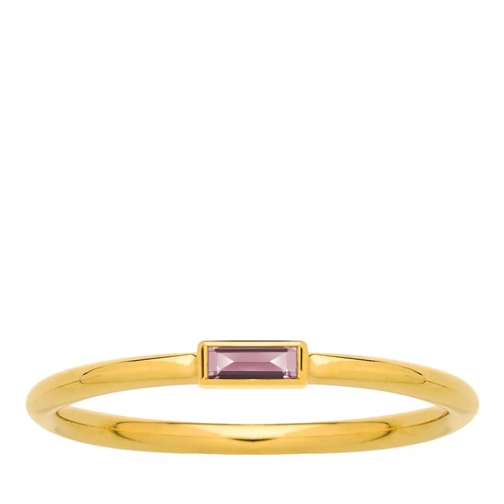 Indygo Seoul Ring Iolite Rose Gold Purple Bague solitaire