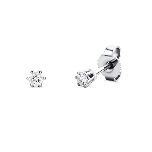 DIAMADA 14KT 0.12ct Diamond Earring White Gold Stiftörhängen