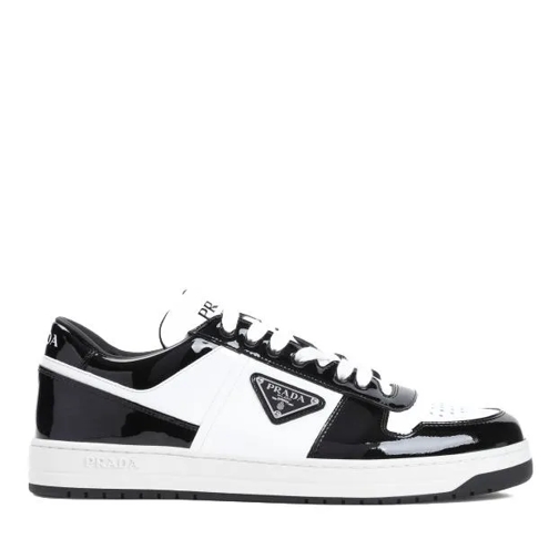 Prada Black Calf Leather Lace-Up Shoes Black Low-Top Sneaker